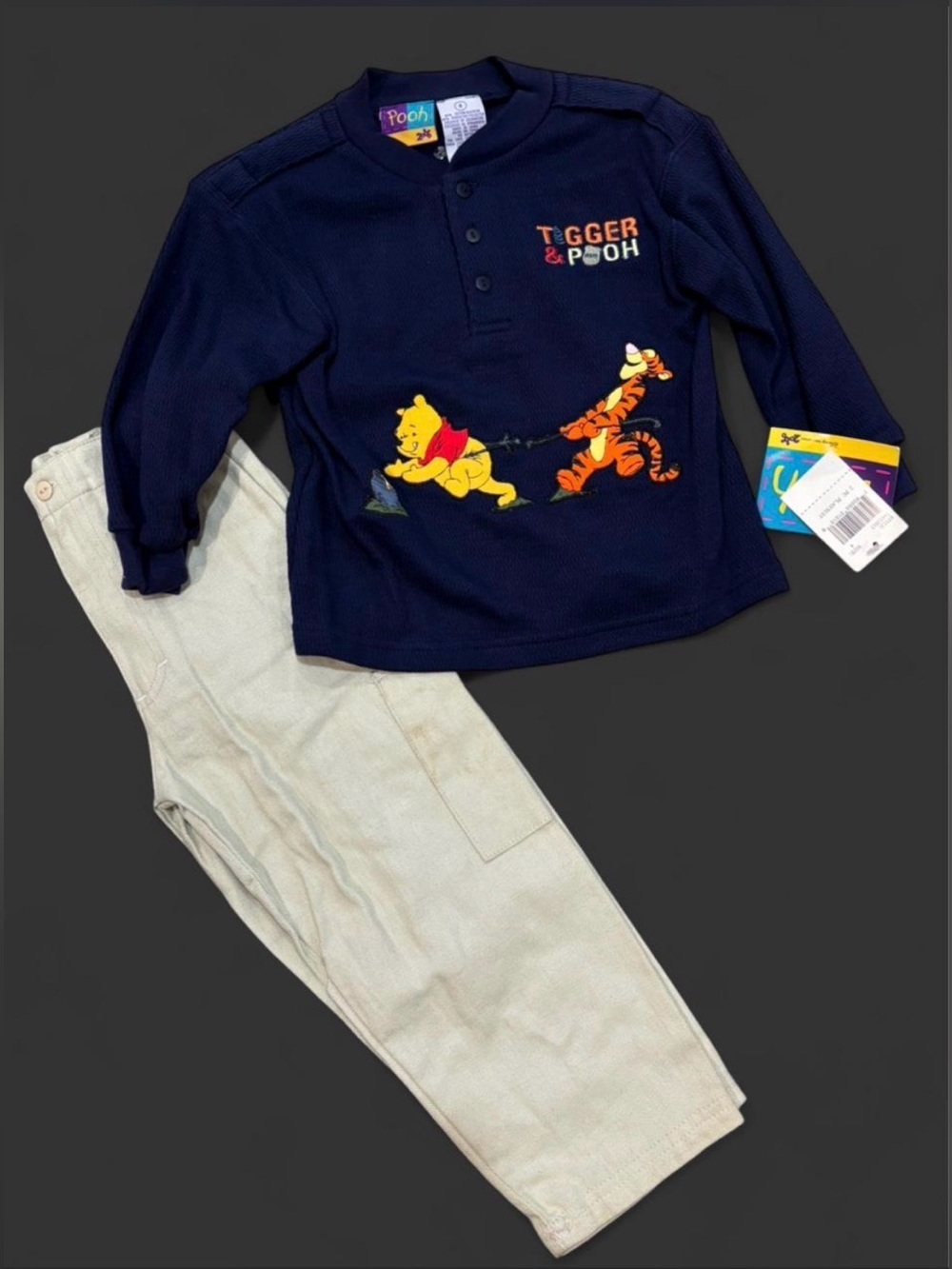Vtg Disney Winnie the Pooh and Tigger kids set size 4 NWT
